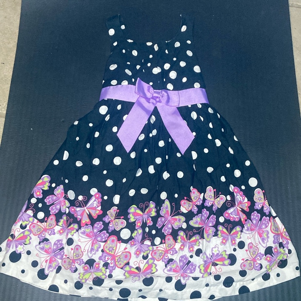 Girls polkadot butterfly dress
